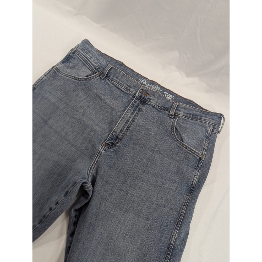 WRANGLER Retro Jeans 40x32 (40x34 Tag) Relaxed Boot Cut Blue Denim Med Wash